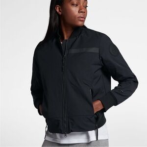 Nike Air Logo Bomber Jacket Black Full Zip Small